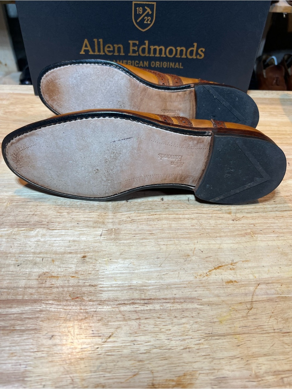 Allen Edmonds Two-Tone Brown Wingtip Oxfords - Picture 13 of 16